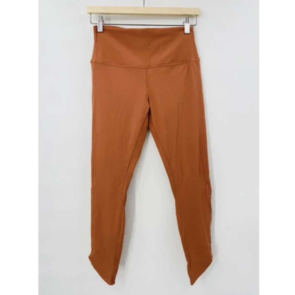 Lululemon coral mesh high waisted leggings